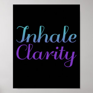 Inhaleer helderheid Paarse zelfmoordpreventie bewu Poster