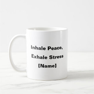 Inhaleer rust, adem stress uit - aangepaste wellne koffiemok