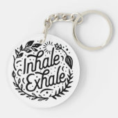 Inhaleer uitademen diep adem sleutelhanger (Achterkant)