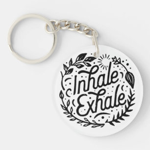 Inhaleer uitademen diep adem sleutelhanger
