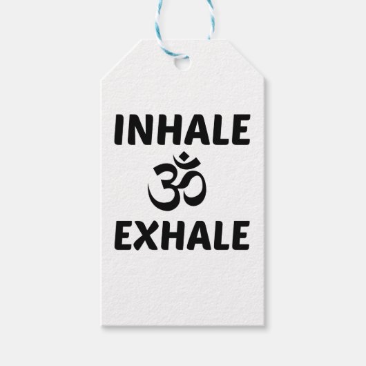 Inhaleer Uitademen Yoga Ohm Cadeaulabel (Voorkant)