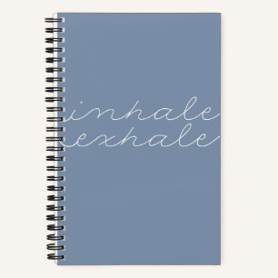 "Inhaleer uitademen" Zee Blue Mindfulness Journal Notitieboek