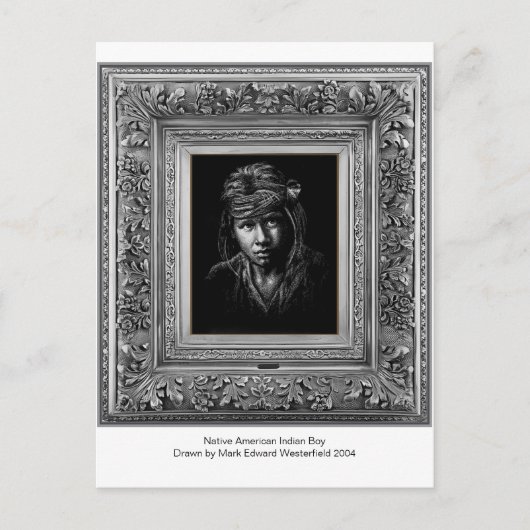 Inheems Amerikaans. Briefkaart (Voorkant)