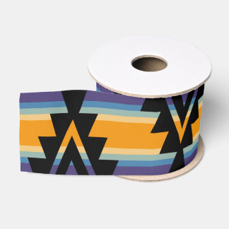 Inheems-Amerikaans geometrisch patroon Grosgrain Lint