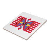 inheems amerikaans - indiaans traditioneel textiel tegeltje (Zijkant)