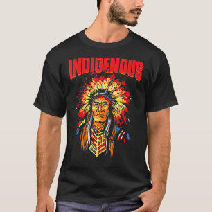 Inheems Amerikaans Rood Hand Indisch Bloed T T-shirt