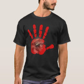 Inheems Amerikaans Rood Hand Indisch Bloed T T-shirt (Voorkant)
