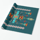 Inheems ontwerp cadeaupapier (Uitgerold)