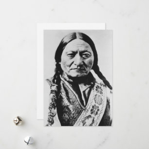Inheemse Amerikaan: Lakota Zittende Stier Fort Buf Feestdagenkaart