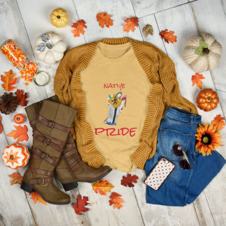 Inheemse Amerikaan nog steeds hier Ayasha Cartoon T-shirt