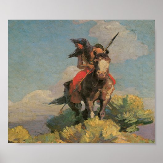 Inheemse Amerikaan Wilde Crow 1896 Art Poster (Voorkant)