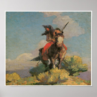 Inheemse Amerikaan Wilde Crow 1896 Art Poster
