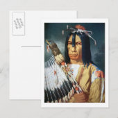 Inheemse Amerikaans hoofd van het Canadese volk Briefkaart (Voorkant / Achterkant)