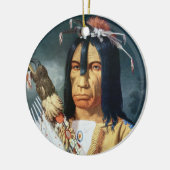 Inheemse Amerikaans hoofd van het Canadese volk Keramisch Ornament (Links)