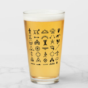 Inheemse Amerikaanse Beeldsymbolen Glas