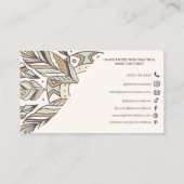 Inheemse Amerikaanse Boho Feather ambachtslieden Visitekaartje (Achterkant)