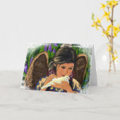 Inheemse Amerikaanse Engel Notecard Kaart (Gele Bloem)