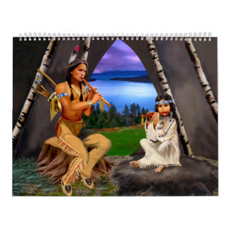 Inheemse Amerikaanse Indiaanse Maandkalender Kalender