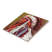 Inheemse Amerikaanse Indiase CheifCeramic Tile Tegeltje (Zijkant)