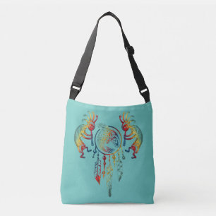 Inheemse Amerikaanse Kokopelli Walvis Droomvanger Crossbody Tas