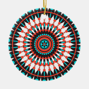 Inheemse Amerikaanse Mandala Keramisch Ornament