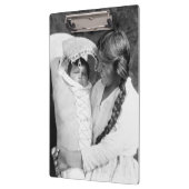 Inheemse Amerikaanse moeder met haar papsaus Klembord (Links)