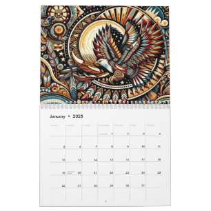 Inheemse Amerikaanse vogels Kalender