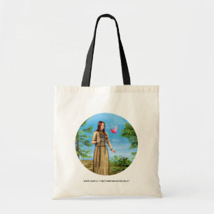 Inheemse Amerikaanse vrouw bos vogel kunst Tote Bag