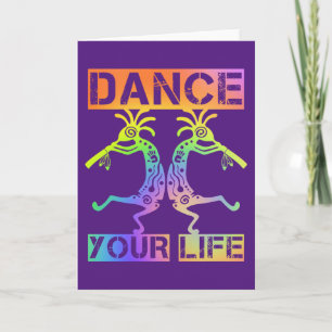 Inheemse Amerikanen Kokopelli - Dance Your Life 4 Kaart