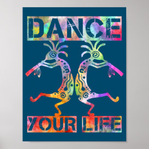 Inheemse Amerikanen Kokopelli - Dans Je Leven 3 Poster