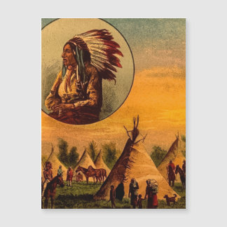 Inheemse Amerikanen Oude Magische Lantaarn Dia