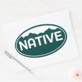 Inheemse Colorado Ovale Sticker (Envelop)