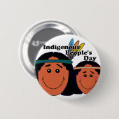 Inheemse Dag van de Mensen Ronde Button 5,7 Cm (Voorkant /achterkant)