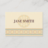  inheemse droomvanger boho chic monogram visitekaartje (Voorkant)