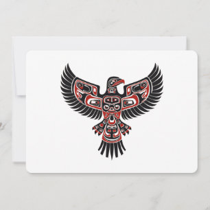 Inheemse Haida in het noordwesten van de Stille Oc Kaart