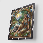 Inheemse Indiaanse geest: fluisteringen van de wil Vierkante Klok (Hoek)