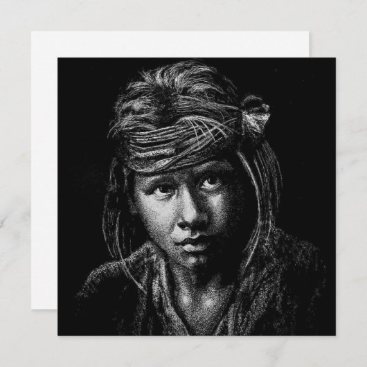 Inheemse inheemse Amerikaanse jongen platte Kaart (Voorkant / Achterkant)