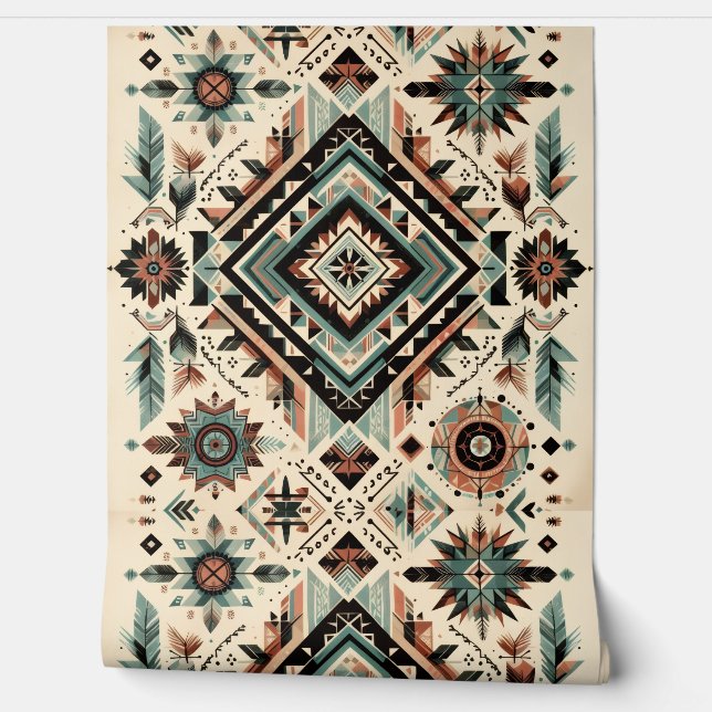 Inheemse inspiratie behang (Afrollen)