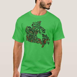 Inheemse Kaart van Canada Inheemse CANADA 1 T-shirt