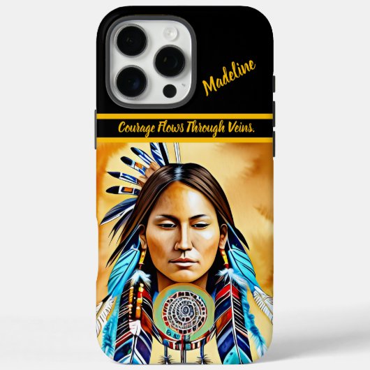 Inheemse krijger versierd: inheemse flair Case-Mate iPhone case (Achterkant)