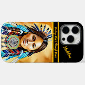 Inheemse krijger versierd: inheemse flair Case-Mate iPhone case (Achterkant (horizontaal))