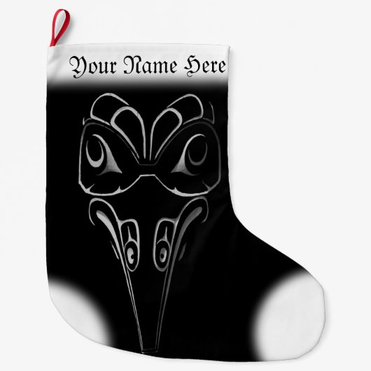 Inheemse Kunst Kerstmis, Stemptotem Stocking Grote Kerstsok (Voorkant)