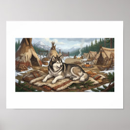 Inheemse Malamute Poster