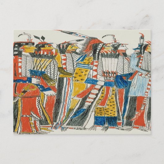 Inheemse Pow Wow dansers Briefkaart (Voorkant)