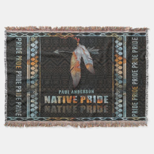 Inheemse Pride Indiase veer Retro Tribal Arrow Deken