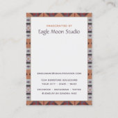 Inheemse Stam Motief Oorbel Sieraden Displaykaart Visitekaartje (Achterkant)