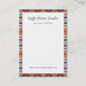 Inheemse Stam Motief Oorbel Sieraden Displaykaart Visitekaartje (Voorkant)