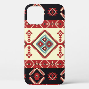 Inheemse stof. Geometrische ontwerpkilim. Etnische iPhone 12 Hoesje