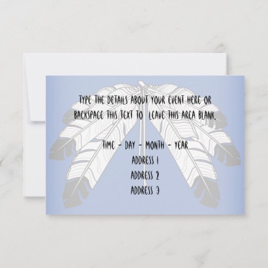 Inheemse Uitnodigingen Gepersonaliseerde Inheemse (Achterkant)