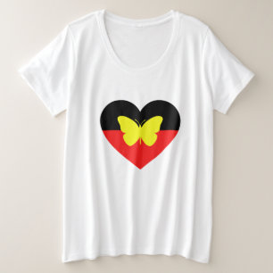Inheemse vlindervlag grote maat t-shirt